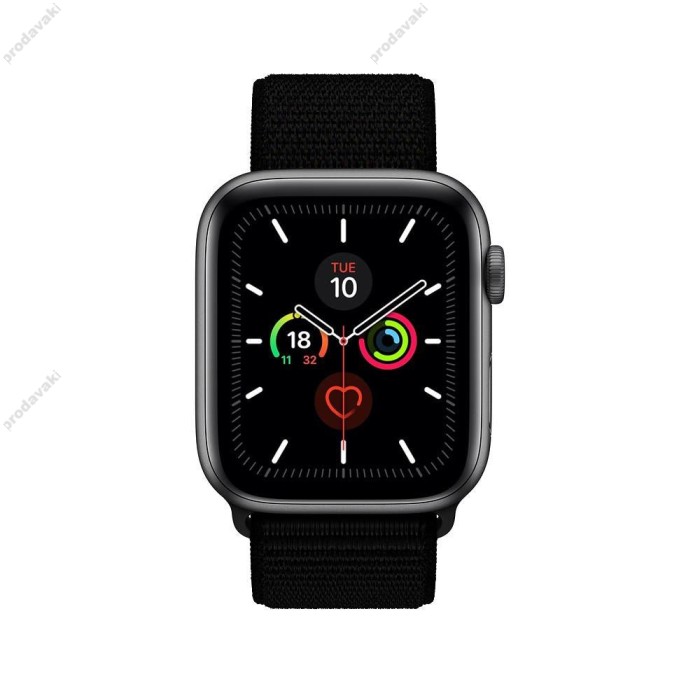 Ремінець для Apple Watch 38mm/40mm/41mm Nylon Sport Loop Black