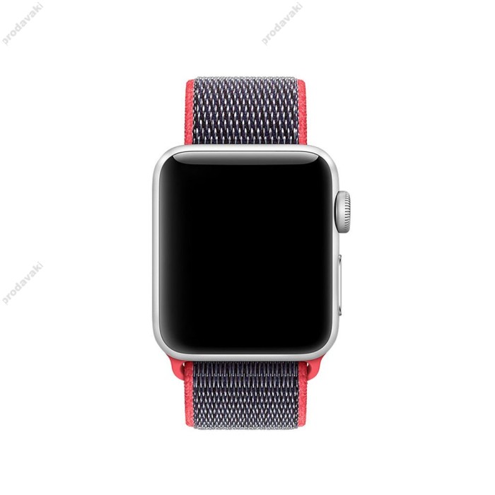 Ремінець для Apple Watch 38mm/40mm/41mm Nylon Sport Loop Black Coral