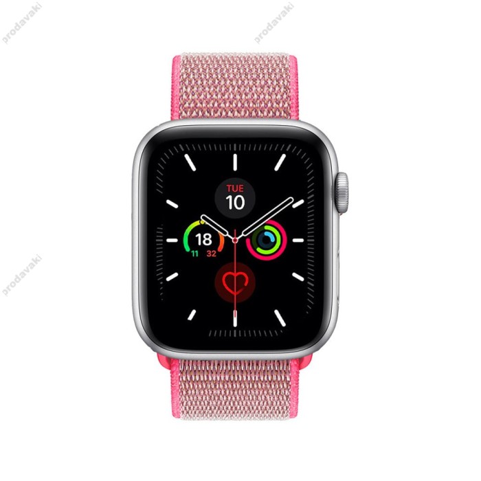 Ремінець для Apple Watch 38mm/40mm/41mm Nylon Sport Loop Hot Pink