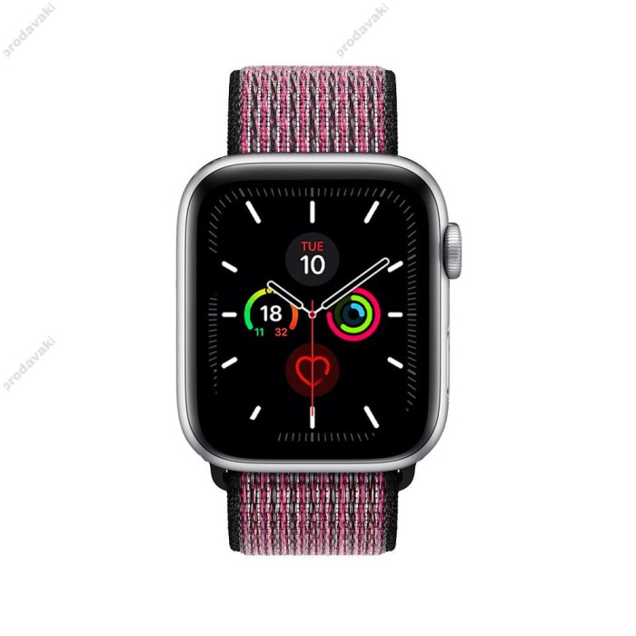 Ремінець для Apple Watch 38mm/40mm/41mm Nylon Sport Loop Indigo pink