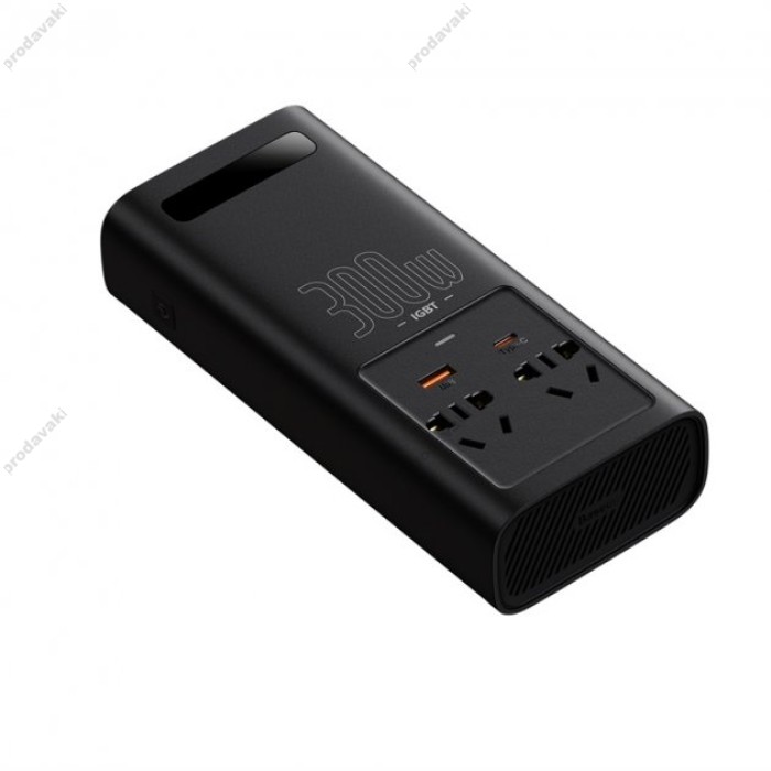 Автомобільний інвертор Baseus IGBT Power Inverter 300W (CN/EU 220V) Black (CGNB010101)