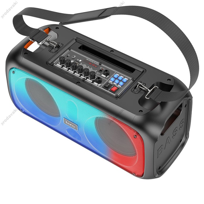 Портативна колонка Bluetooth HOCO BS54 Party wireless dual mic outdoor BT speaker 30W Чорна