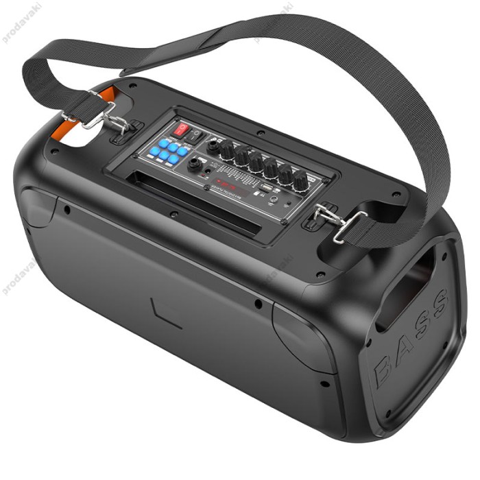 Портативна колонка Bluetooth HOCO BS54 Party wireless dual mic outdoor BT speaker 30W Чорна