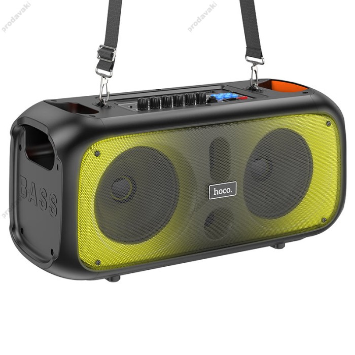 Портативна колонка Bluetooth HOCO BS54 Party wireless dual mic outdoor BT speaker 30W Чорна