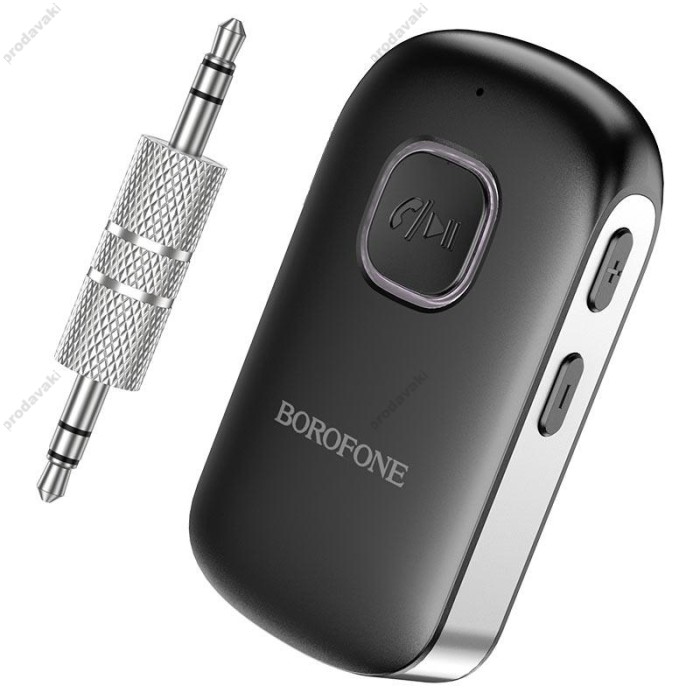 Автомобільний Bluetooth адаптер BOROFONE BC42 Car AUX BT receiver Black