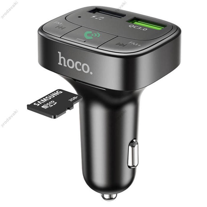 FM - трансмітер HOCO E59 Promise with Bluetooth 2USB 3.1A QC3.0 Black