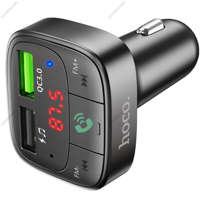 FM - трансмітер HOCO E59 Promise with Bluetooth 2USB 3.1A QC3.0 Black