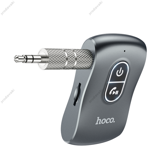 Автомобільний Bluetooth адаптер Hoco E73 Tour Car AUX BT Receiver BT5.0 Grey