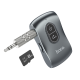 Автомобільний Bluetooth адаптер Hoco E73 Tour Car AUX BT Receiver BT5.0 Grey