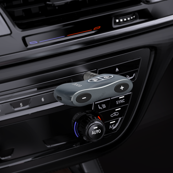 Автомобільний Bluetooth адаптер Hoco E73 Tour Car AUX BT Receiver BT5.0 Grey