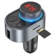 FM - трансмітер HOCO E72 Alegria car BT FM transmitter 1USB/1PD/QC/PD30W/BT5.0 Grey