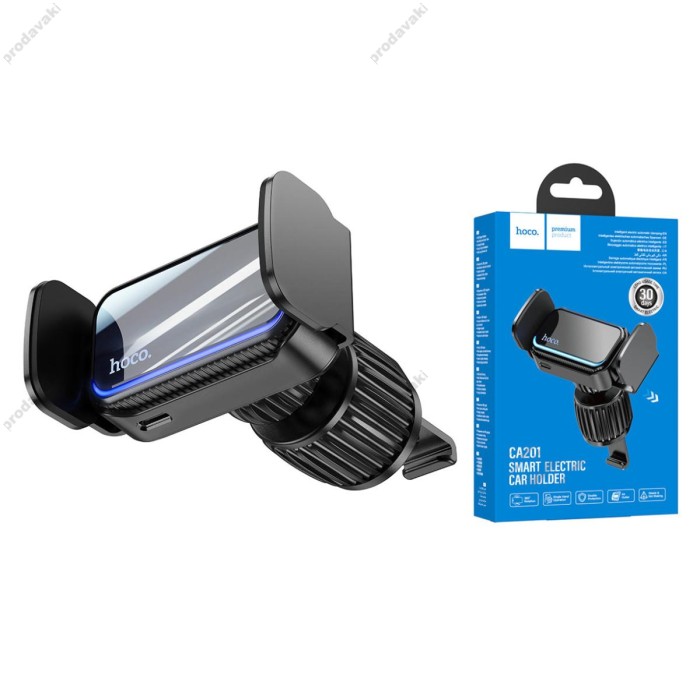 Автомобільний тримач Hoco CA201 Smart Sensing Electric Air Outlet Holder Black