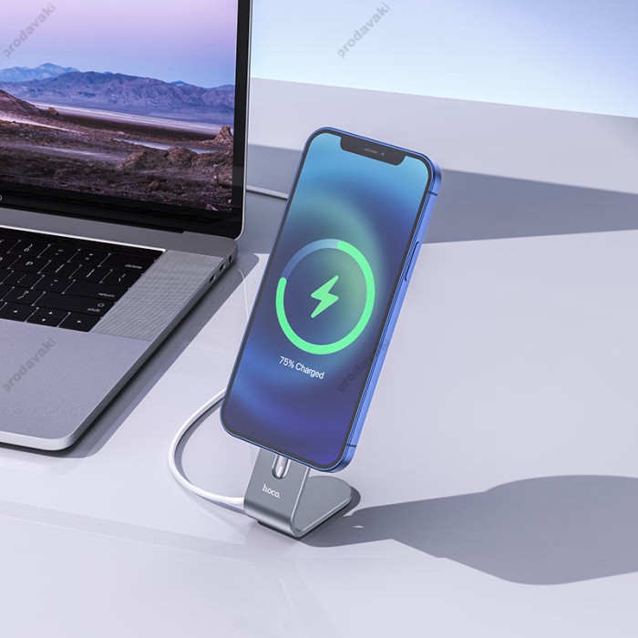 Настільний тримач MagSafe HOCO PH44 Charger holder Silver