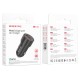 Автомобільний зарядний пристрій BOROFONE BZ19A Wisdom QC3.0 18W Black