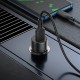 Автомобільний зарядний пристрій BOROFONE BZ19A Wisdom QC3.0 + Type-C Cable Black