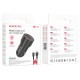 Автомобільний зарядний пристрій BOROFONE BZ19A Wisdom QC3.0 + Type-C Cable Black