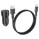 Автомобільний зарядний пристрій BOROFONE BZ19A Wisdom QC3.0 + Type-C Cable Black