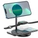 Беспровідний зарядний пристрій HOCO CW40 Noble 3-in-1 magnetic holder with wireless fast charging 15W Чорний