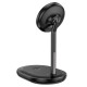 Беспровідний зарядний пристрій HOCO CW40 Noble 3-in-1 magnetic holder with wireless fast charging 15W Чорний