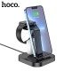 Беспровідний зарядний пристрій HOCO CW43 Graceful 3-in-1 (MagSafe/AppleWatch) charger Чорний