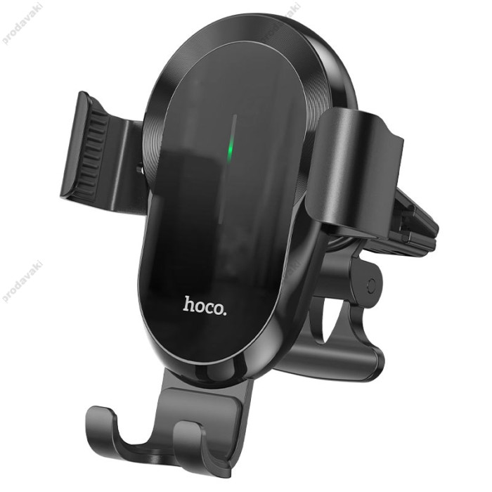 Автомобільний тримач із бездротовою зарядкою Hoco CA105 Guide three-axis linkage wireless 15W Black