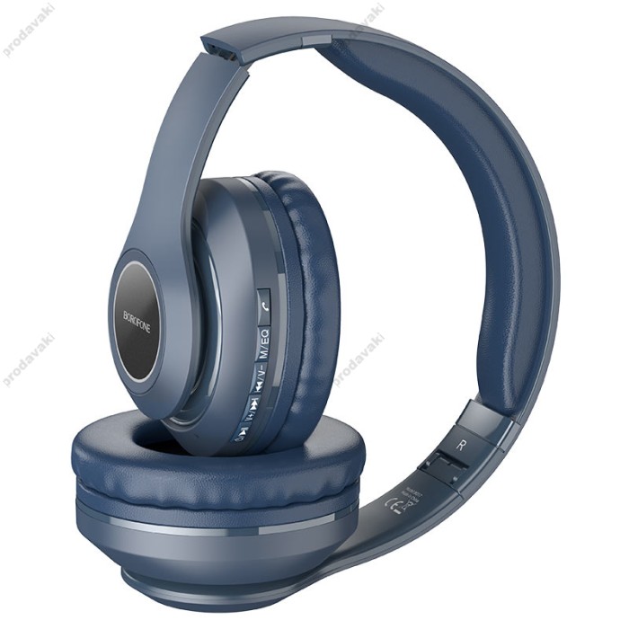 Бездротові Bluetooth навушники BOROFONE BO17 wireless headphones BT5.0 Blue