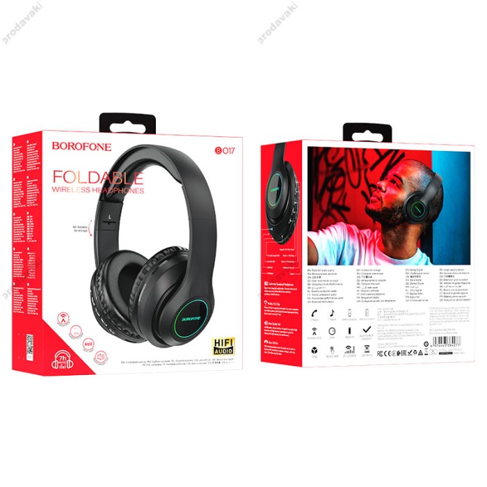 Бездротові Bluetooth навушники BOROFONE BO17 бездротові headphones BT5.0 Black