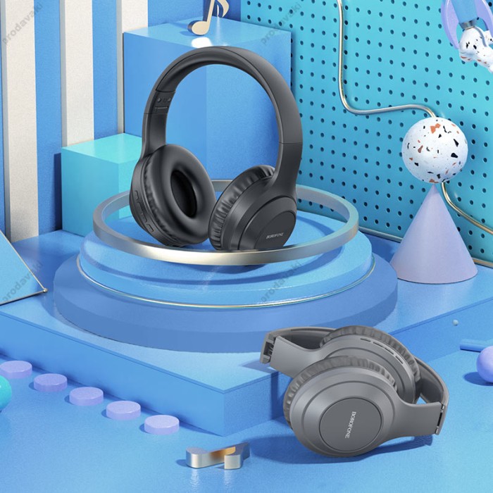 Бездротові Bluetooth навушники BOROFONE BO20 Player BT 5.3 Grey