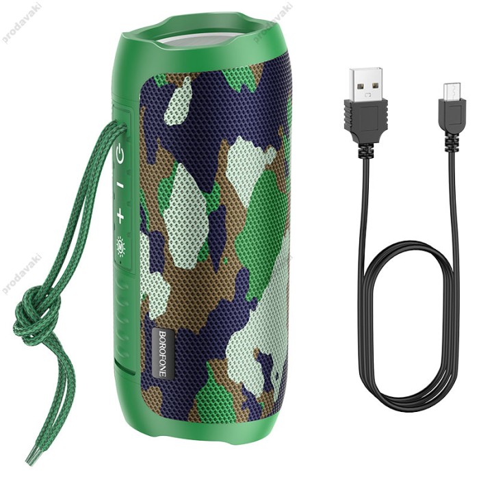 Портативна колонка Bluetooth BOROFONE BR21 sports 10W Camuflage Green