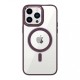 Чохол Color Clear Case with MagSafe iPhone 15 Plus Bordo