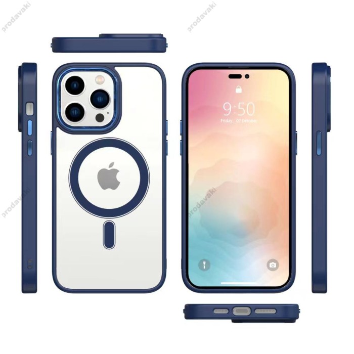Чохол Color Clear Case with MagSafe iPhone 13 Pro Max Deep Purple