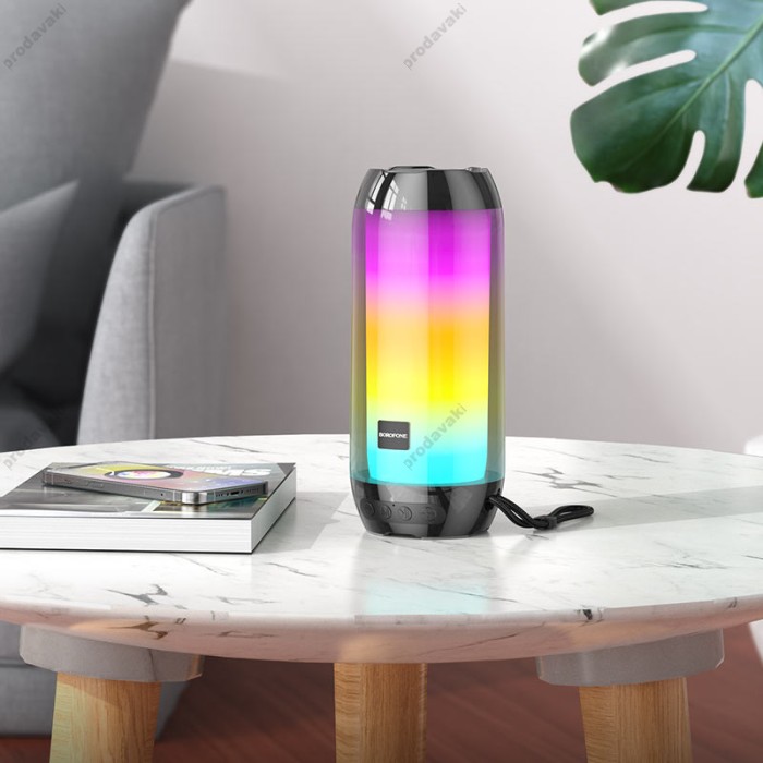 Портативна колонка Bluetooth BOROFONE BR25 Crazy sound colorful luminous 5W Black