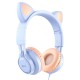 Дротові навушники Hoco W36 Cat ear headphones with mic Dream Blue