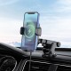 Автомобільний тримач із бездротовою зарядкою Hoco S35 2in1 Smart alignment wireless charging 15W Black