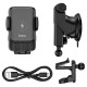 Автомобільний тримач із бездротовою зарядкою Hoco S35 2in1 Smart alignment wireless charging 15W Black