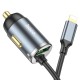 Автомобільний зарядний пристрій Hoco NZ7 Lightning Cable Car charger 3A 20W Grey