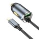 Автомобільний зарядний пристрій Hoco NZ7 Lightning Cable Car charger 3A 20W Grey