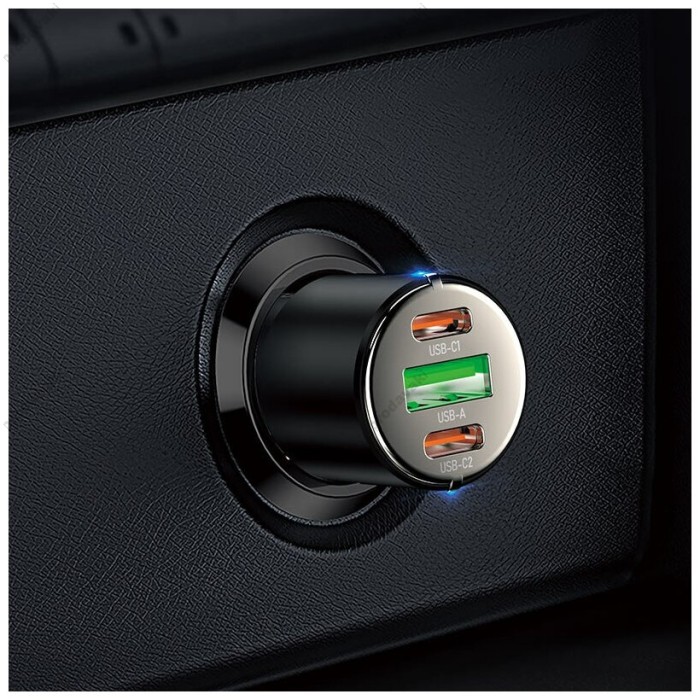 Автомобільний зарядний пристрій HOCO NZ6 QC3.0 PD 45W Black