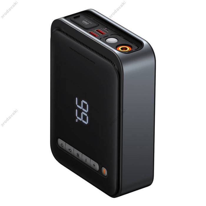 Пусковий зарядний пристрій бустер-компресор Baseus Super Energy 2in1 Jump Starter піковий 1000A 8000 mAh Black (CGCN000001)