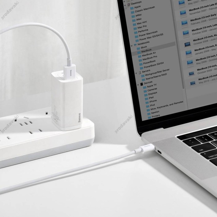 Кабель Baseus Superior Series Fast Charging USB to Type-C 100W 0.25m Moon White P10320102214-00