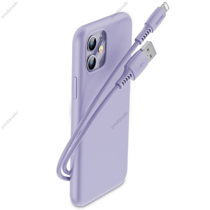 USB-кабель Baseus Colorful Cable USB For iP Lightning 2.4A 1.2m (CALDC-05) Purple