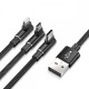 USB кабель Baseus MVP 3-in-1 Mobile game Cable USB для M+L+T 3.5A 1.2m Black (CAMLT-WZ01)