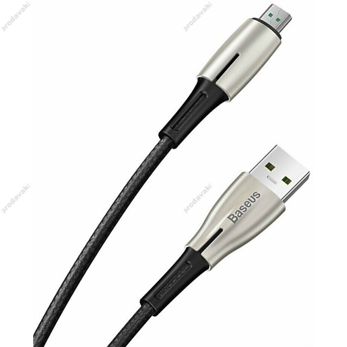 Кабель USB Baseus Waterdrop Micro USB Cable (4A) (0.5m) Black (CAMRD-A01)