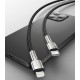 PD кабель Baseus Cafule Series Metal Data Cable Type-C to iP Lightning PD 20W 0.25m (CATLJK-01) Black