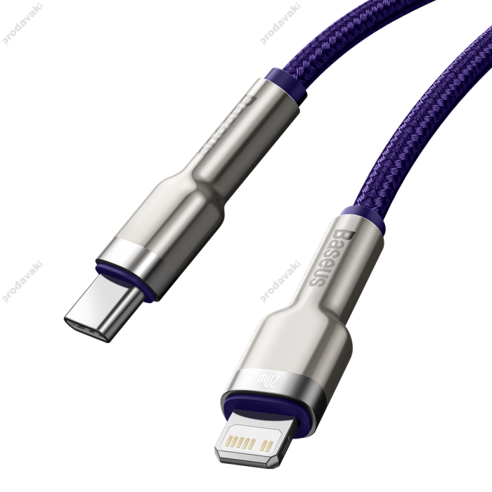 PD кабель Baseus Cafule Series Metal Data Cable Type-C to iP Lightning PD 20W 1m White CATLJK-A02
