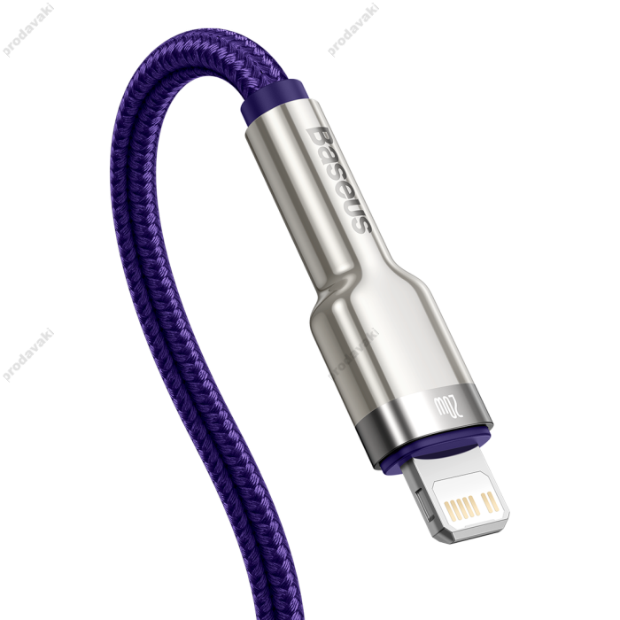 PD кабель Baseus Cafule Series Metal Data Cable Type-C to iP Lightning PD 20W 1m White CATLJK-A02
