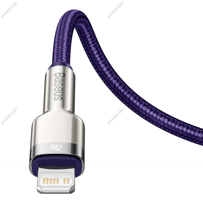 PD кабель Baseus Cafule Series Metal Data Cable Type-C to iP Lightning PD 20W 1m White CATLJK-A02