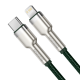 PD кабель Baseus Cafule Series Metal Data Cable Type-C to iP Lightning PD 20W 2m Green CATLJK-B06