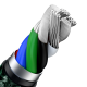 PD кабель Baseus Cafule Series Metal Data Cable Type-C to iP Lightning PD 20W 2m Green CATLJK-B06
