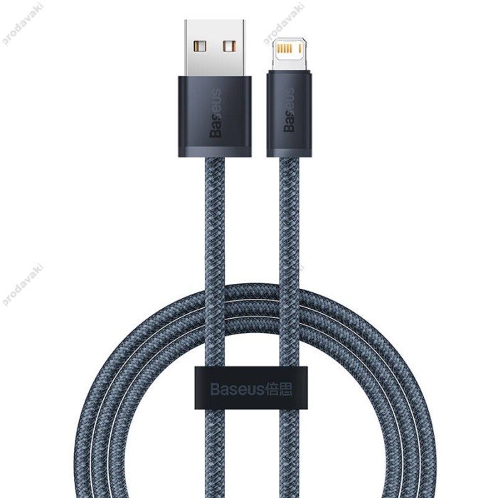 USB кабель Baseus Dynamic Series Fast Charging Data Cable USB to iP 2.4A 2m Slate Gray (CALD000516)